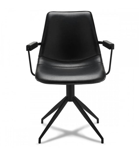 Rootz Dining Chair - Armchair - Swivel Chair - Comfortable, Versatile, Durable - Faux Leather - 59cm x 57cm x 85cm