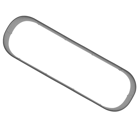 Rootz Raised Bed - Plant Bed - Modular Raised Bed - Protected Edges - Baseless Design - Galvanized Metal - Silver - 195 x 62 x 30 cm