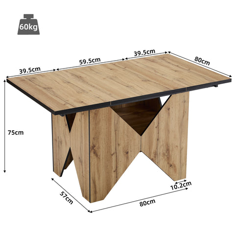Rootz Modern Kitchen Dining Table - Bistro Table - Dining Room Table - Durable Frame - 138.5cm x 80cm x 75cm