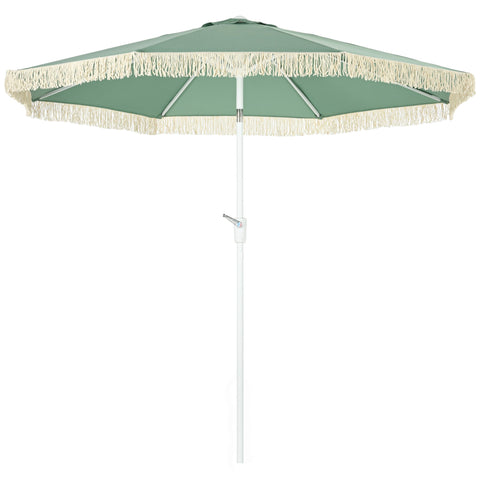 Rootz Garden Umbrella - Outdoor Parasol - Sun Screen - Maximum Sun Protection - Ø 2.65m x 2.45m H - Crank System with 8 Struts