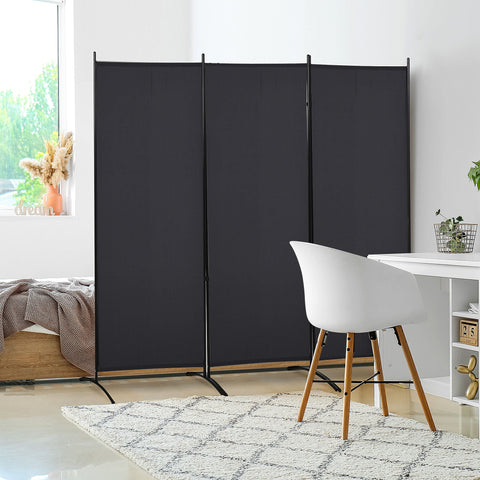 Rootz 3 Panel Paravent Privacy Screen - Room Divider - Indoor Outdoor Screen - Self-Standing - 253cm x 50cm x 182cm