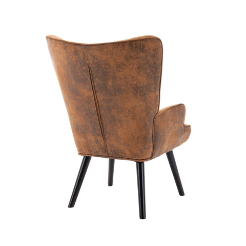 Rootz Armchair - Velvet Accent Chair - Trendy Lounge Chair - Comfortable Microsuede - 96cm x 69cm x 70cm