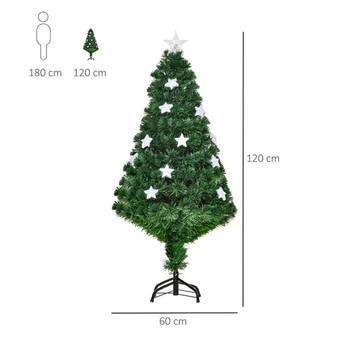 Rootz Artificial Christmas Tree - Realistic Holiday Tree - LED Lighted Xmas Tree - 130 Branches - Easy Setup - Durable Plastic and Fiberglass - 120cm x 60cm