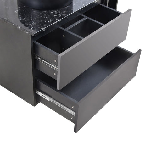 Rootz Hanging Sink Cabinet - Bathroom Vanity - Space-saving Storage - Durable MDF - 80cm x 44cm x 60.5cm