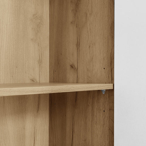 Rootz Modern Display Cabinet - Glass Doors - LED Lit Display - Elegant Design - 77.7L x 38W x 150H cm