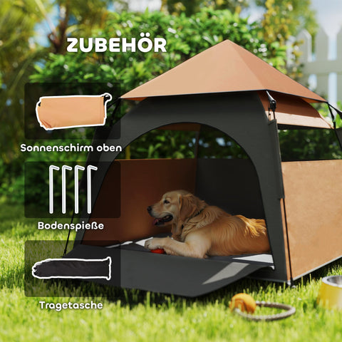 Rootz Pet Tent - Dog Tent - Foldable - Weather-Resistant Dog House - Portable & Easy to Assemble - 120cm x 120cm x 106cm