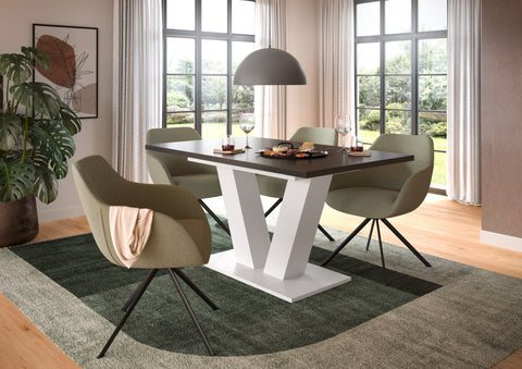 Rootz Extendable Dining Table - Dining Surface - Extendable Table - Y-leg Frame - Durable - 150-190x76x80 cm