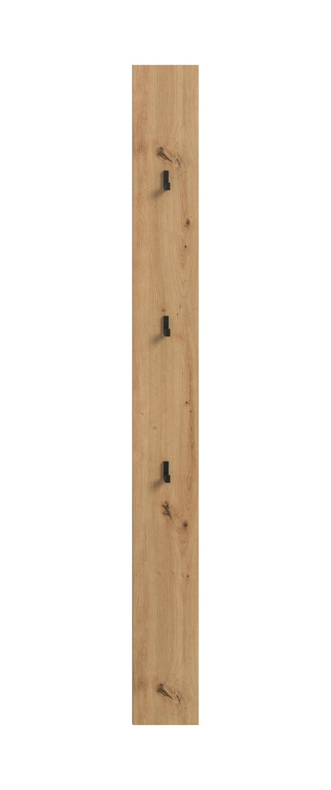 Rootz Wardrobe Panel - Coat Rack - Brown Easy Installation - 160cm x 13cm x 6cm - FSC Certified Wood