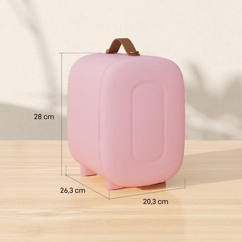 Rootz Pink Mini Beauty Fridge - Cosmetic Fridge - Skincare Fridge - Portable & Quiet - 20.3 x 26.3 x 28 cm