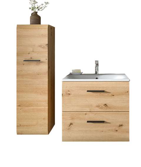 Rootz Bathroom Combination Set - Bathroom Furniture - Bathroom Cabinetry - Space-Saving Design - 105x185x46 cm