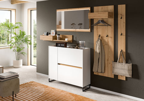 Rootz Wardrobe Combo with Lighting - Closet Set - Organizer Unit - Sustainable Wood - 192 x 236 x 32 cm