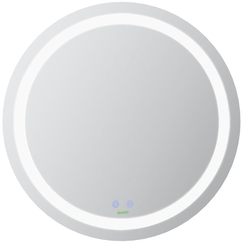 Rootz LED Bathroom Mirror - Wall Mirror - Illuminated Mirror - Touch Switch - Ø 60cm x 4.6cm