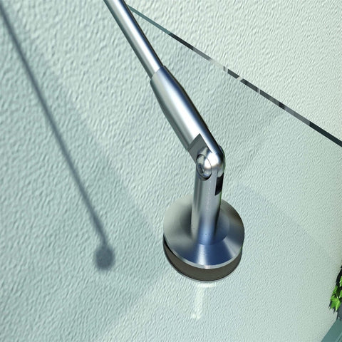 Rootz Canopy Glass Door Canopy - Tempered Glass Canopy - Stainless Steel Canopy - Modern Design - High Quality - Maximum Brightness - 2000L x 900W x 12D mm