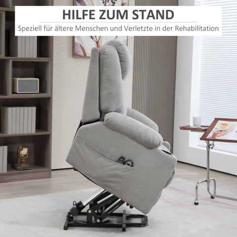 Rootz TV Armchair - Recliner Chair - Massage Chair - Ultimate Comfort - Effortless Stand-Up Assistance - Customizable Recline - Full-Body Massage - 90L x 101W x 107H cm - Polyester, Foam