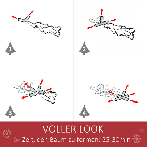 Rootz Artificial Christmas Tree - Pine Tree - Faux Christmas Tree - Realistic Look - 180cm x Ø90cm