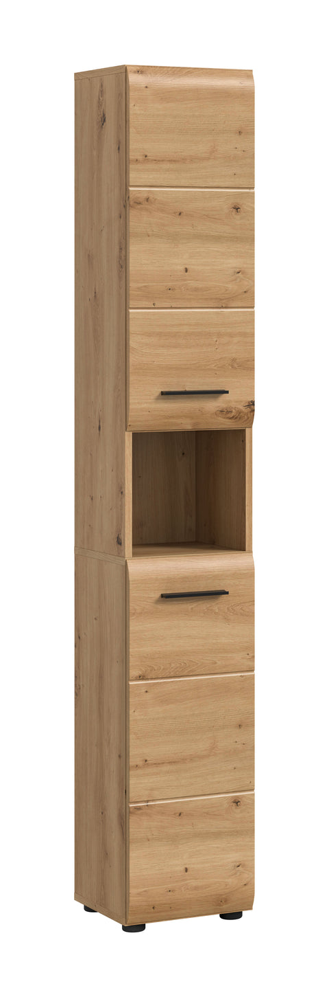 Rootz Tall Cabinet - Storage Cupboard - Organizer Unit - Space-Saver - Brown - 30x185x30 cm