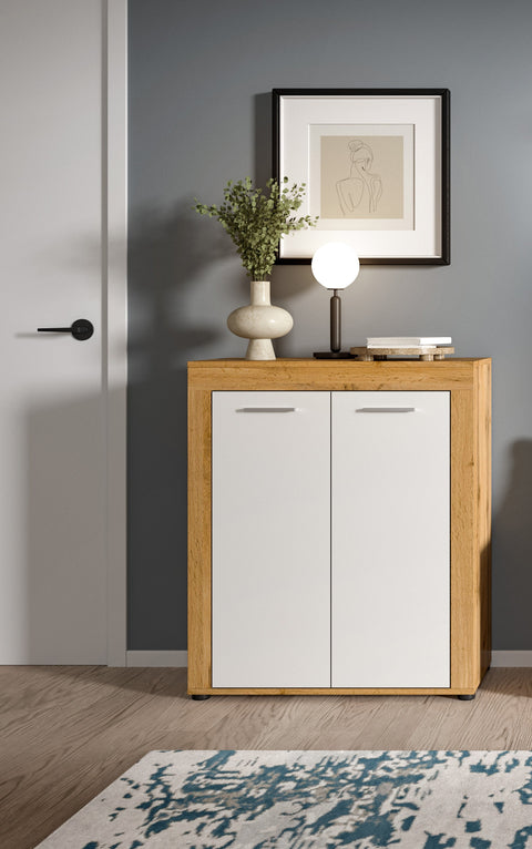 Rootz Shoe Cabinet - Compact Storage - Shoe Organizer - Space for 12 Pairs - 80x95x35cm