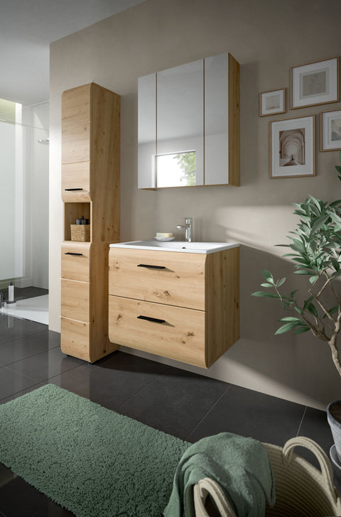 Rootz 4-Piece Bathroom Set - Bath Furniture - Vanity Unit - Maximum Functionality - 105x185x46 cm