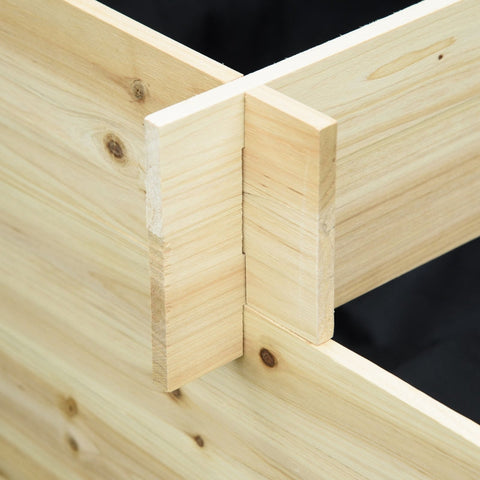 Rootz verhoogd bed - verhoogde tuinplantenbak - gelaagde plantenbak - 3 niveaus - 9 vakken - dennenhout - 117 cm x 100 cm x 54 cm