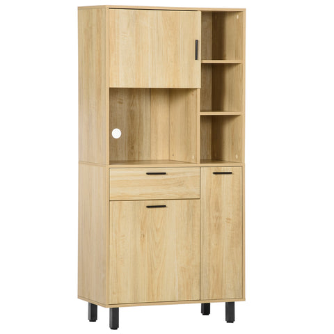 Rootz Kitchen Buffet Cabinet - Sideboard - Storage Cupboard - Ample Storage - 78W x 40D x 166H cm