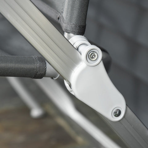 Rootz Garden Chair - Foldable Seat - Adjustable Recliner - High Comfort - 75cm x 61.5cm x 115cm - Water-Repellent Oxford Fabric