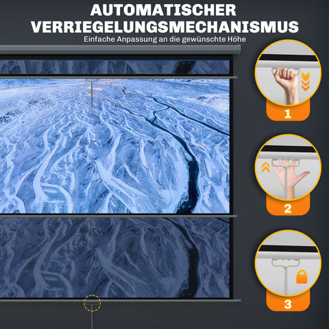 Rootz HD 4K Projection Screen - Home Cinema - Canvas Screen - 160° Viewing Angle - 171cm x 128cm