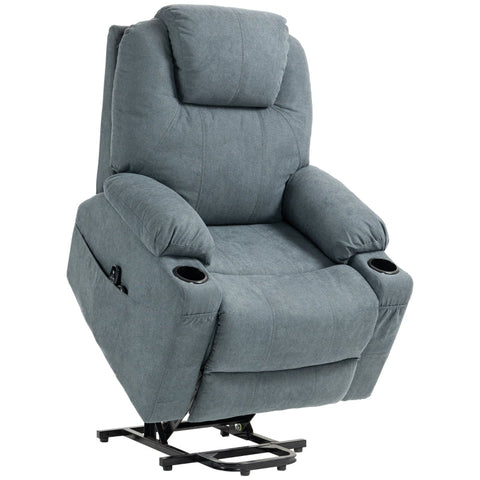 Rootz Massage Chair - TV Armchair - Recliner Chair - Ultimate Comfort - Effortless Stand-Up Assistance - Customizable Recline - 90L x 101W x 107H cm - Polyester Fabric