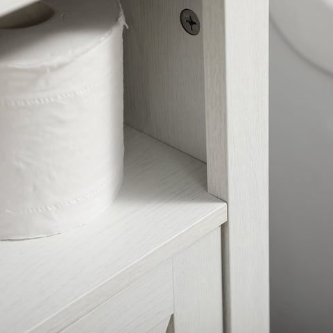 Rootz Bathroom Cabinet Vanity - Base Cabinet - Storage Unit - Space-Saving - 60 x 30 x 60 cm - White - Optimizes Space Under Sink