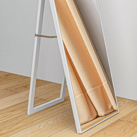 Rootz Standing Mirror - Floor Mirror - Full-Length Mirror - Durable MDF Wood - 40x47x147 cm White
