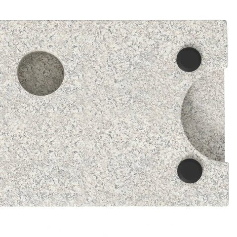 Rootz Parasol Stand - Umbrella Stand - UV Resistant - Solid Granite Base - Garden-patio - Granite - Stainless Steel - Gray - 45L x 22.5W x 40H cm