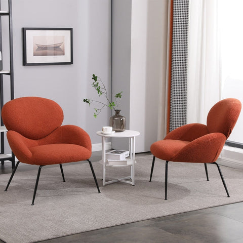 Rootz Teddy Velvet Metal Leg Dressing Chair - Modern Accent Seat - High-Density Foam - 74.1L x 77.9W x 81H cm - Easy Assembly