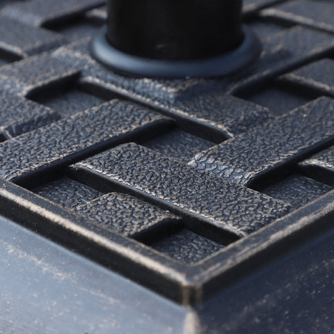 Rootz Umbrella Stand Parasol Base - Secure Parasol Holder - Stable Umbrella Stand - Stylish Outdoor Base - 44cm x 44cm x 33cm - Polyester Resin