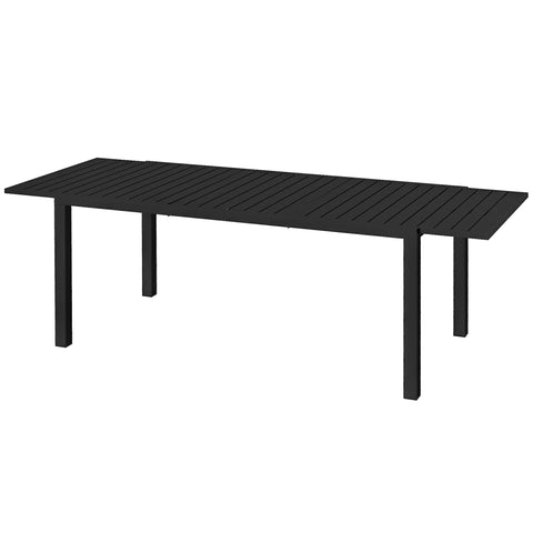 Rootz Extendable Aluminum Garden Table - Outdoor Dining Table - Patio Table - Seats 6-8 - 180/240l x 94b x 73h cm