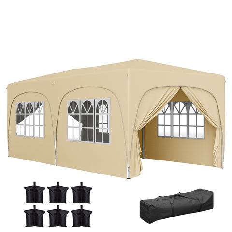 Rootz 3 x 6m Pop-up Gazebo - Garden Tent - Outdoor Canopy - UPF50+ UV Protection - 597cm x 300cm x 270cm