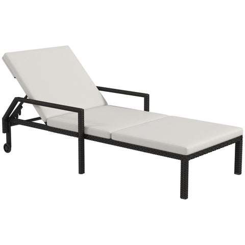 Rootz Sun Lounger Deck Chair - Outdoor Recliner - Patio Lounger - Great Comfort - 200cm x 73cm x 48cm