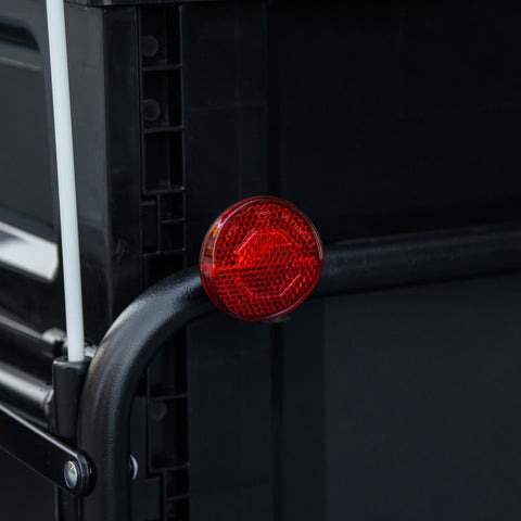 Rootz Bike Trailer - Cargo Trailer - Bicycle Cart - 65L Foldable Storage, Safety Reflectors, 145cm x 61cm x 76/81cm, Max Load 40kg, Black