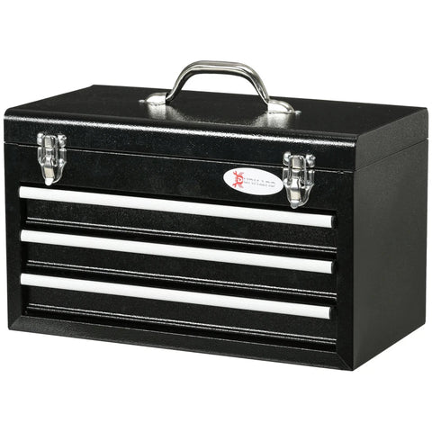 Rootz Tool Box - With 116-piece Tool Set - Mobile Tool Box - Lockable - Steel Housing - Black - 45 x 24 x 27 cm