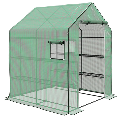 Rootz Garden Greenhouse - Plant Shelter - Veggie Nursery - UV Resistant PE Cover - 140 x 143 x 190 cm