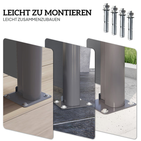 Rootz Side Awning - Extendable Opaque Privacy Screen - Sun Protection - UV Resistant - 300 x 180 cm