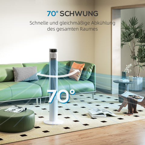 Rootz Tower Fan - Air Conditioning - Cooling Fan - Energy Saver - Ø31.5 x 116h cm