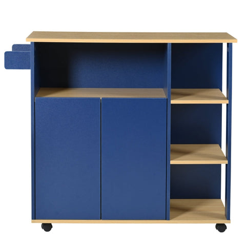 Rootz Kitchen Cart - Modern Kitchen Trolley - Rolling Island - High Quality MDF - 105L x 38W x 89.5H cm - Flexible Mobility & Stylish Storage