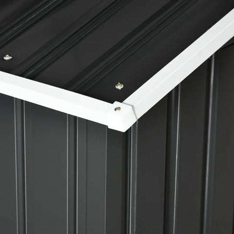 Rootz Lawn Mower Garage - Metal Shed - Robotic Lawnmowers - Rustproof - Galvanized Steel - Polypropylene - Dark Gray - 86L x 100W x 63H cm