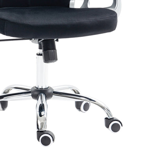 Rootz Modern Office Chair - Velvet Desk Chair - Adjustable Swivel Chair - High-Density Foam - 59.5cm x 60.5cm x 93-103cm