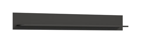 Rootz Wall Shelf - Grey Matt Deep-Drawn - Easy-Care Surface - High-Quality Finish - 160cm x 20cm x 20cm
