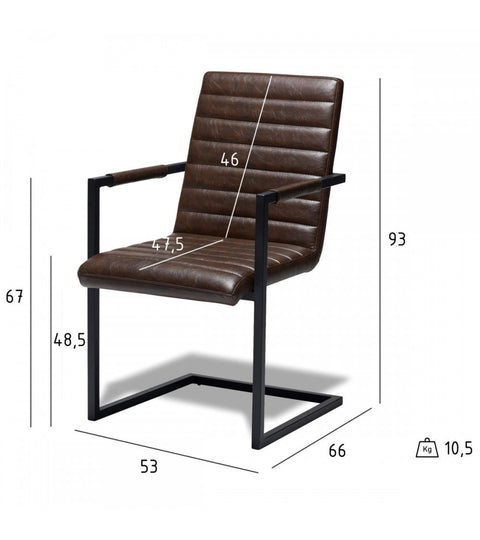 Rootz Dining Chair Set - Modern Faux Leather Chairs - Comfortable and Durable - Easy Maintenance - Versatile Style - 53cm x 66cm x 93cm