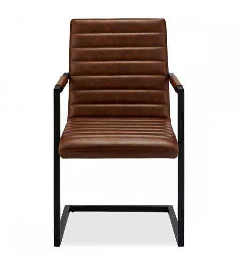 Rootz Dining Chair - Modern Faux Leather - Comfortable Seating - Durable & Sturdy - Versatile Design - Easy to Clean - 53cm x 66cm x 93cm