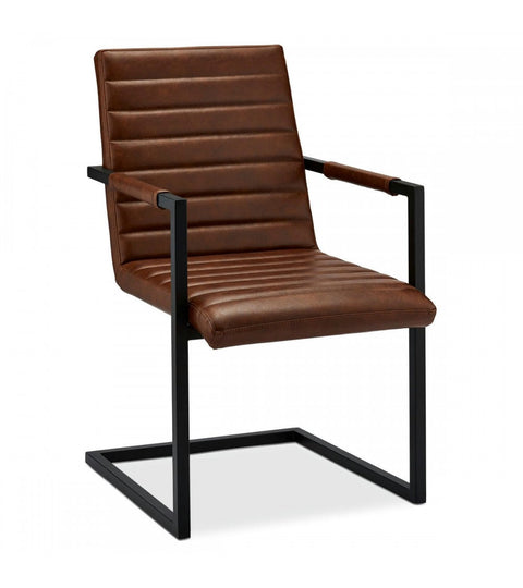 Rootz Dining Chair - Modern Faux Leather - Comfortable Seating - Durable & Sturdy - Versatile Design - Easy to Clean - 53cm x 66cm x 93cm