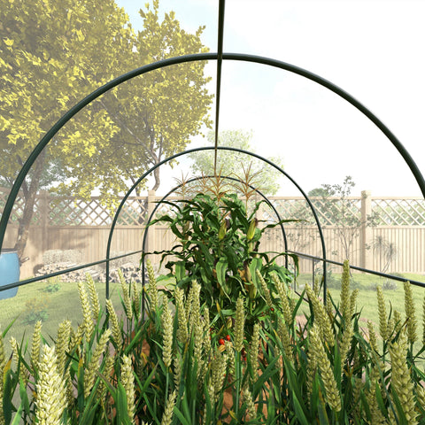 Rootz Garden Tunnel Greenhouse - Plant Shelter - Weatherproof Cover - UV Protection - 3m x 2m x 2m Reinforced Steel Frame
