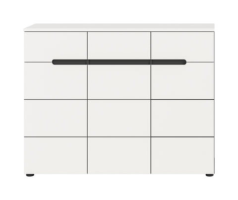 Rootz Shoe Cabinet - Shoe Storage - Footwear Organizer - Easy Maintenance - 120x94x37 cm - White Imitation