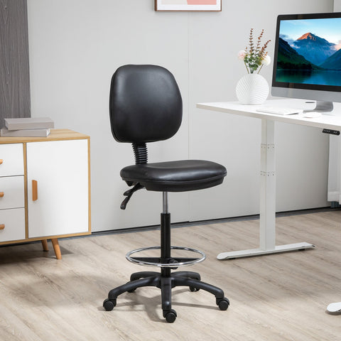 Rootz Height-Adjustable Roll Stool - Ergonomic Seating - Rotatable Chair - Enhanced Comfort - 49.5cm x 46cm x 115.5-137cm